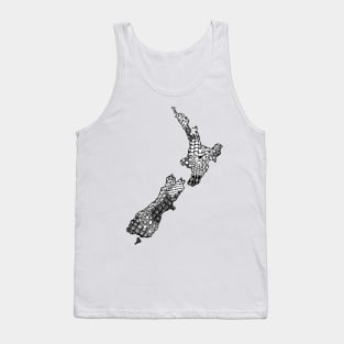 New Zealand doodle map Tank Top